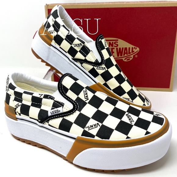 VANS Classic Slip On Platform Checkerboard Multi W - Picture 10 of 11